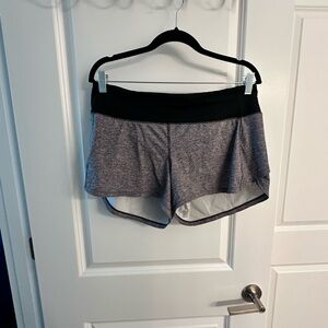 lululemon athletica Black and Heather Gray Athletic Shorts